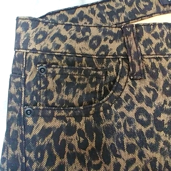 Forever 21 Premium Denim Cheetah Animal Print Jeans Pants - Picture 5 of 5